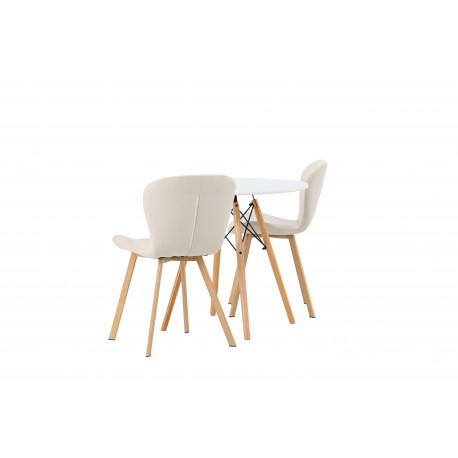 Rundt Spisebordssæt Danburi med stole Lilja