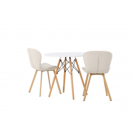 Rundt Spisebordssæt Danburi med stole Lilja