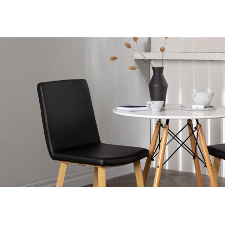 Rundt Spisebordssæt Danburi med Today stole - Sort og Hvid