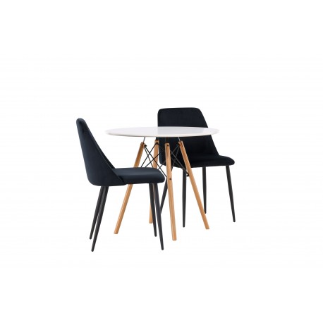 Rundt Spisebordssæt Danburi med stole Night