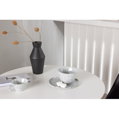 Rundt Spisebordssæt Danburi med Zeno stole - Sort og Hvid