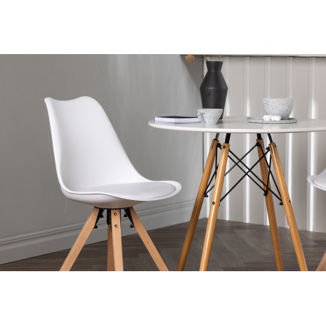 Rundt Spisebordssæt Danburi med stole Zeno - Hvid