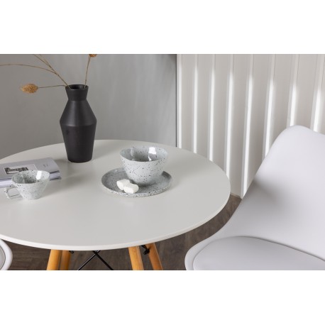 Rundt Spisebordssæt Danburi med stole Zeno - Hvid