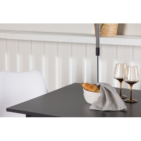 Spisebordssæt Tempe med Zeno Spisebordsstole - Sort og Hvid