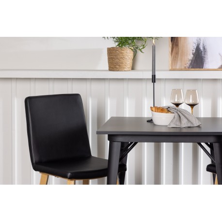 Spisebordssæt Tempe med Spisebordsstole Today - Sort