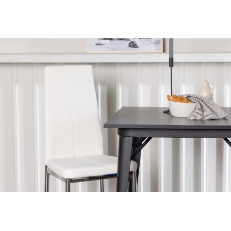 Spisebordssæt Tempe med Pastill Spisebordsstole - Sort og Hvid