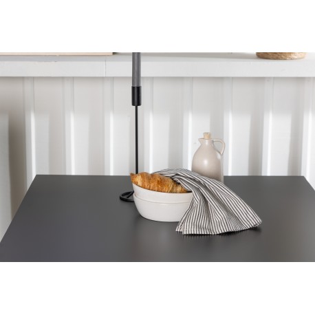 Spisebordssæt Tempe med Pastill Spisebordsstole - Sort og Hvid