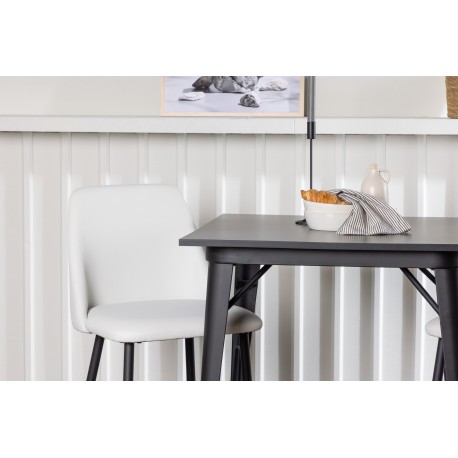 Spisebordssæt Tempe med Night Spisebordsstole - Sort og Hvid