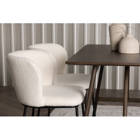 Spisebordssæt Kaseindon med Spisebordsstolene Edina