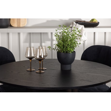 Spisebordssæt Olivia med stole Stella - Sort