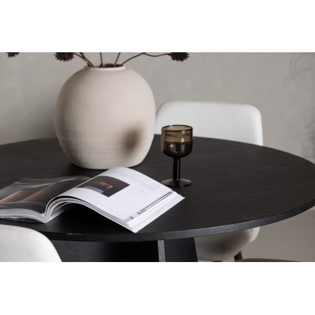 Rundt Spisebordssæt Bootcut med stole Night - Sort og Hvid