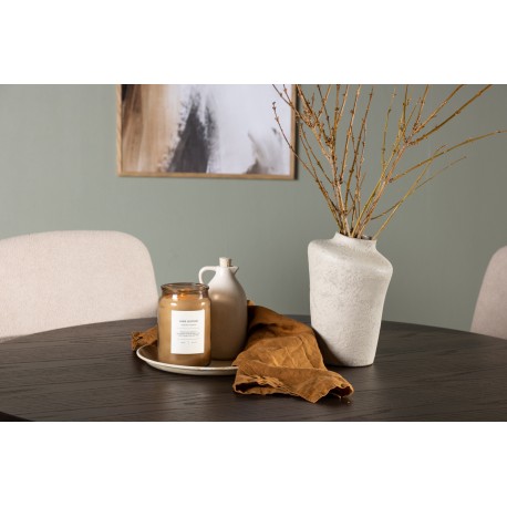 Rundt Spisebordssæt Olivia med stolene Seda - Beige og Mocca