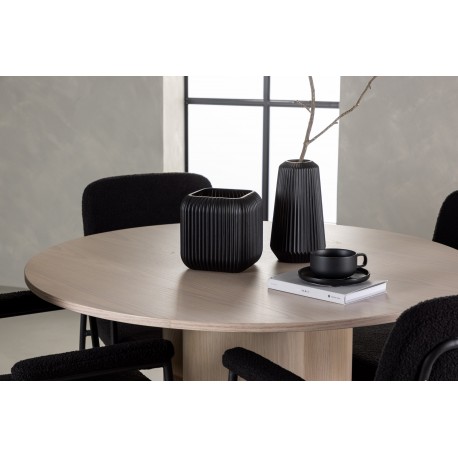 Spisebordssæt Olivia med stole Yesterday - Sort og Hvid