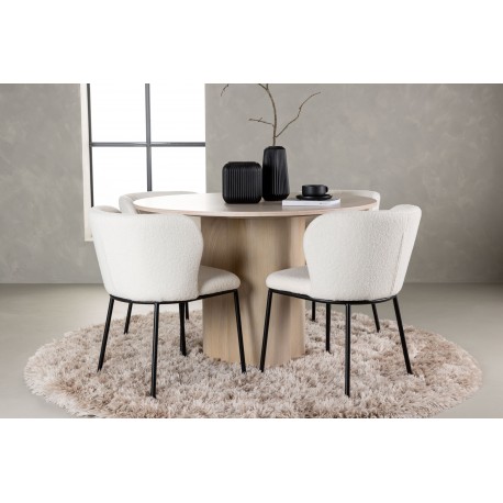 Rundt Spisebordssæt Olivia med stole Edina