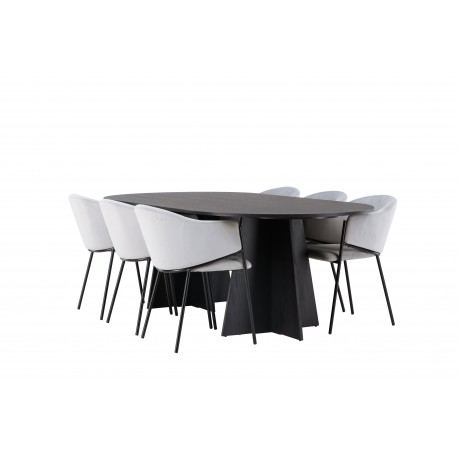 Spisebordssæt Bootcut med Evelina stole