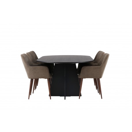 Spisebordssæt Bootcut med stole fra Tomorrow
