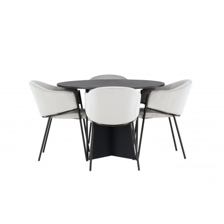 Rundt Spisebordssæt Bootcut med stole Evelina