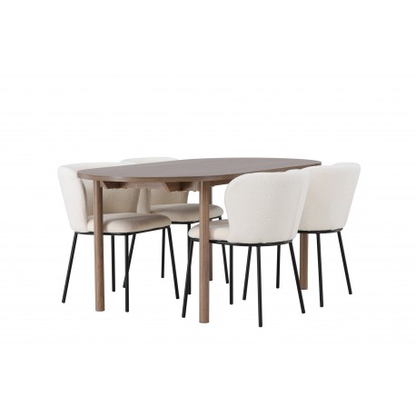 Spisebordssæt Andy med stole Edina