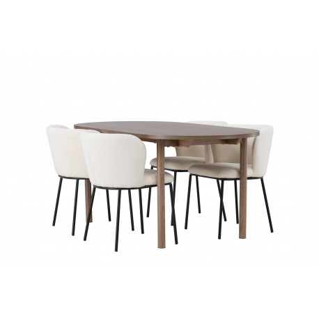 Spisebordssæt Andy med stole Edina