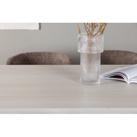 Spisebordssæt Olga med Spisebordsstole Modesto - Mørkegrå og Hvid