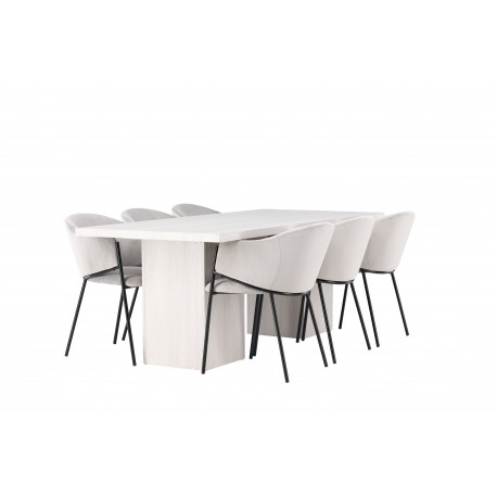 Spisebordssæt Olga med Evelina Spisebordsstole