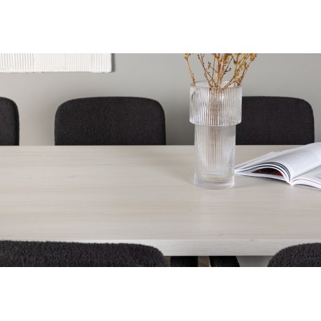 Spisebordssæt Olga med Spisebordsstole Yesterday - Sort og Hvid