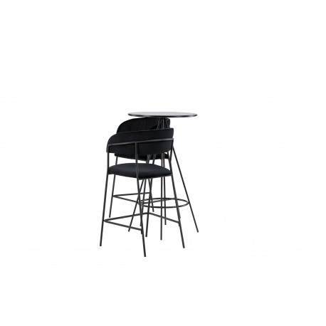 Bar sæt Bistro med stole Lui - Sort
