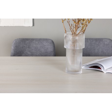 Spisebordssæt Olga med Spisebordsstole Rosie - Grå og Hvid