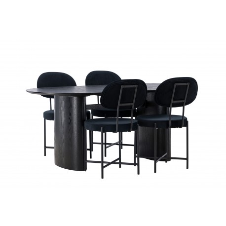 Spisebordssæt Isolde med stole Stella