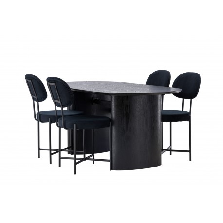 Spisebordssæt Isolde med stole Stella