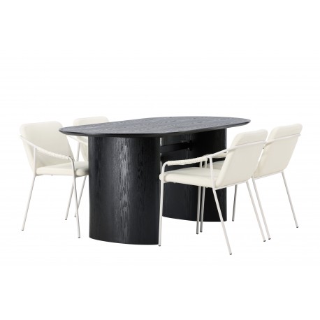 Spisebordssæt Isolde med Tvist stole