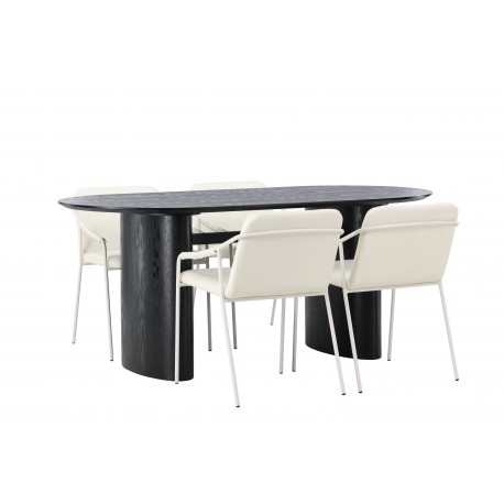 Spisebordssæt Isolde med Tvist stole