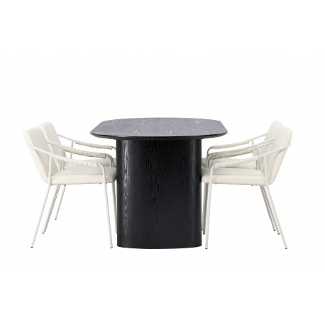 Spisebordssæt Isolde med Tvist stole