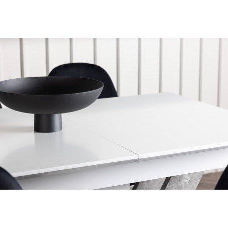 Spisebordssæt Disa med Spisebordsstole Polar - Sort og Hvid