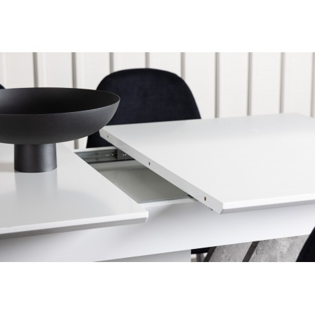 Spisebordssæt Disa med Spisebordsstole Polar - Sort og Hvid