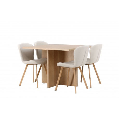 Spisebordssæt Leo med Spisebordsstole Lilja