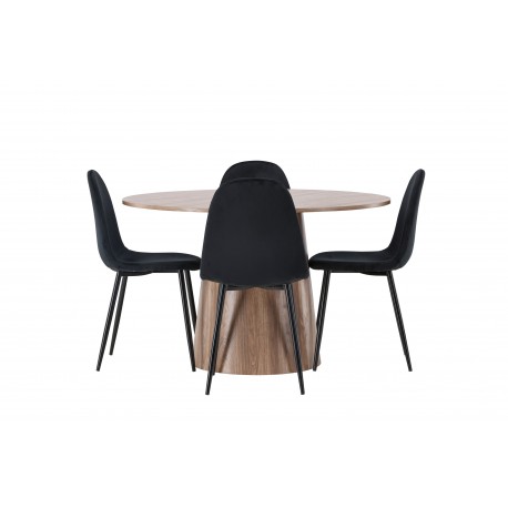 Rundt Spisebordssæt Lanzo med stole Polar