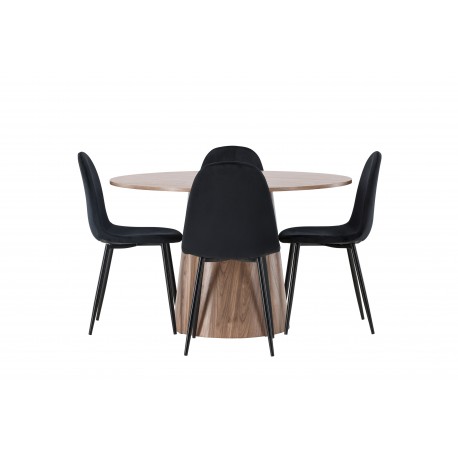 Rundt Spisebordssæt Lanzo med stole Polar