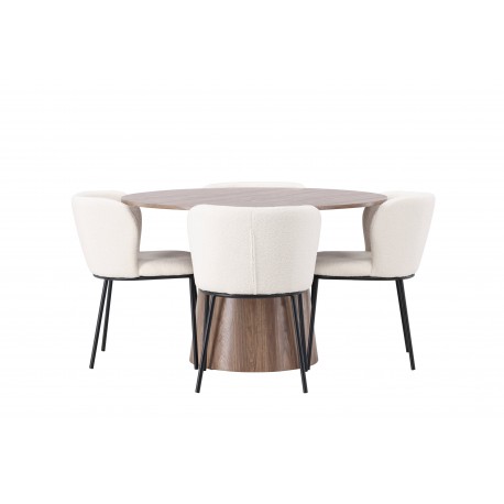 Spisebordssæt Lanzo med Edina stole