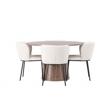 Spisebordssæt Lanzo med Edina stole