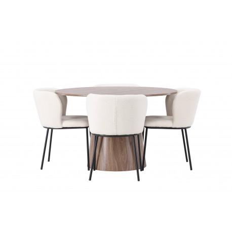 Spisebordssæt Lanzo med Edina stole