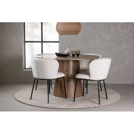 Spisebordssæt Lanzo med Edina stole