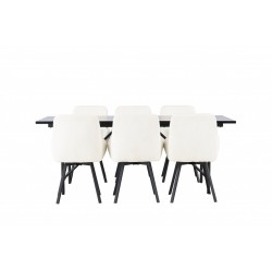 Spisebordssæt Astrid med Spisebordsstole Rosie