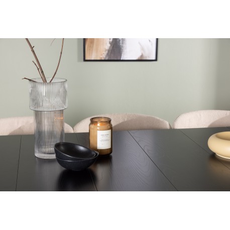 Spisebordssæt Astrid med Spisebordsstole Modesto - Beige og Sort