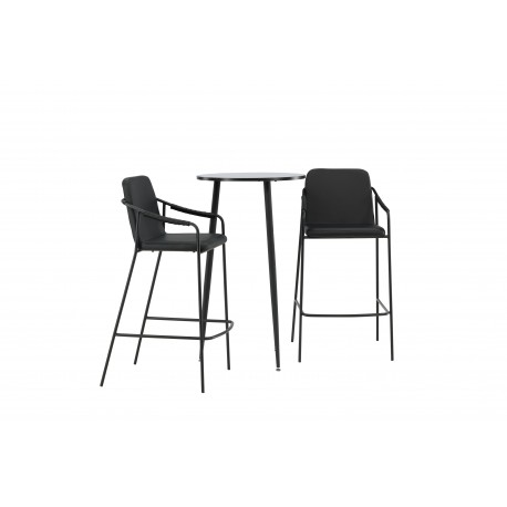 Bar sæt Plaza med stole Tvist - Sort