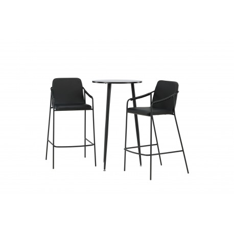 Bar sæt Plaza med stole Tvist - Sort