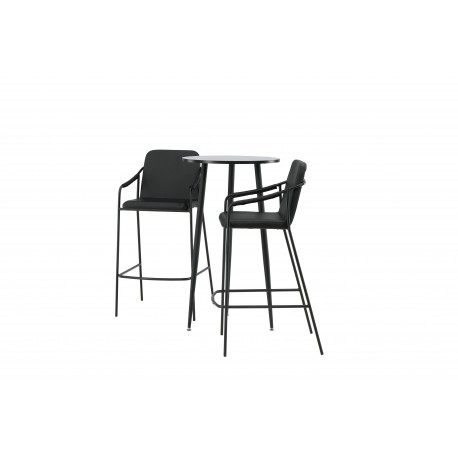 Bar sæt Plaza med stole Tvist - Sort