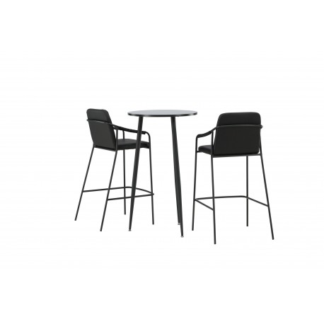 Bar sæt Plaza med stole Tvist - Sort