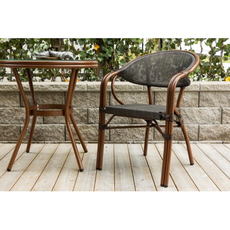 Vila Café Stol - Sort,Brun