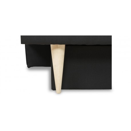 Vega sovesofa - 187 X 90 cm - Sort Portland 100 og vendbar hynde